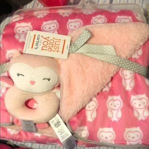Carters pink baby blanket